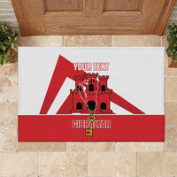 Custom Gibraltar Football Rubber Doormat Castle And Key Sporty Style