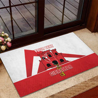 Custom Gibraltar Football Rubber Doormat Castle And Key Sporty Style