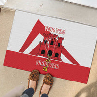 Custom Gibraltar Football Rubber Doormat Castle And Key Sporty Style