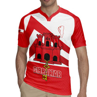 Custom Gibraltar Football Rugby Jersey Castle And Key Sporty Style
