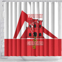 Custom Gibraltar Football Shower Curtain Castle And Key Sporty Style