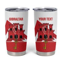Custom Gibraltar Football Tumbler Cup Castle And Key Sporty Style