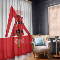 Custom Gibraltar Football Window Curtain Castle And Key Sporty Style
