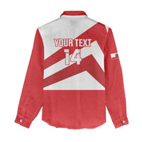 Custom Gibraltar Football Women Casual Shirt Castle And Key Sporty Style