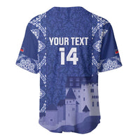 Custom Liechtenstein Football Baseball Jersey Go Blue-Reds Gutenberg Castle