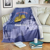 Custom Liechtenstein Football Blanket Go Blue-Reds Gutenberg Castle