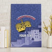 Custom Liechtenstein Football Canvas Wall Art Go Blue-Reds Gutenberg Castle
