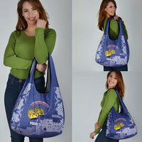Custom Liechtenstein Football Grocery Bag Go Blue-Reds Gutenberg Castle