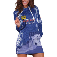 Custom Liechtenstein Football Hoodie Dress Go Blue-Reds Gutenberg Castle