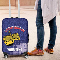 Custom Liechtenstein Football Luggage Cover Go Blue-Reds Gutenberg Castle
