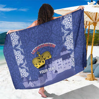 Custom Liechtenstein Football Sarong Go Blue-Reds Gutenberg Castle