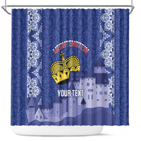 Custom Liechtenstein Football Shower Curtain Go Blue-Reds Gutenberg Castle
