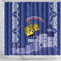 Custom Liechtenstein Football Shower Curtain Go Blue-Reds Gutenberg Castle