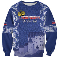 Custom Liechtenstein Football Sweatshirt Go Blue-Reds Gutenberg Castle