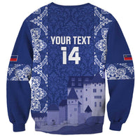 Custom Liechtenstein Football Sweatshirt Go Blue-Reds Gutenberg Castle