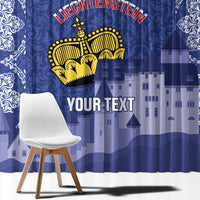 Custom Liechtenstein Football Window Curtain Go Blue-Reds Gutenberg Castle
