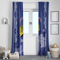 Custom Liechtenstein Football Window Curtain Go Blue-Reds Gutenberg Castle