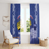Custom Liechtenstein Football Window Curtain Go Blue-Reds Gutenberg Castle