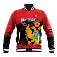Custom Montenegro Football Baseball Jacket Hrabri Sokoli Grunge Style