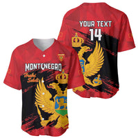 Custom Montenegro Football Baseball Jersey Hrabri Sokoli Grunge Style