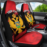 Custom Montenegro Football Car Seat Cover Hrabri Sokoli Grunge Style