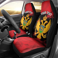 Custom Montenegro Football Car Seat Cover Hrabri Sokoli Grunge Style