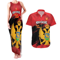 Custom Montenegro Football Couples Matching Tank Maxi Dress and Hawaiian Shirt Hrabri Sokoli Grunge Style