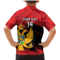 Custom Montenegro Football Family Matching Mermaid Dress and Hawaiian Shirt Hrabri Sokoli Grunge Style