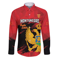 Custom Montenegro Football Family Matching Off The Shoulder Long Sleeve Dress and Hawaiian Shirt Hrabri Sokoli Grunge Style