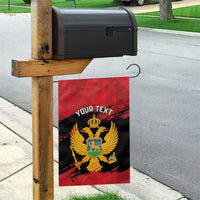 Custom Montenegro Football Garden Flag Hrabri Sokoli Grunge Style