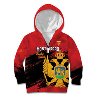 Custom Montenegro Football Kid Hoodie Hrabri Sokoli Grunge Style