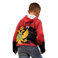 Custom Montenegro Football Kid Hoodie Hrabri Sokoli Grunge Style