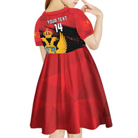 Custom Montenegro Football Kid Short Sleeve Dress Hrabri Sokoli Grunge Style