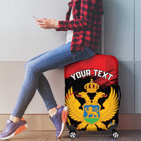 Custom Montenegro Football Luggage Cover Hrabri Sokoli Grunge Style