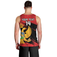 Custom Montenegro Football Men Tank Top Hrabri Sokoli Grunge Style