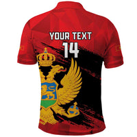 Custom Montenegro Football Polo Shirt Hrabri Sokoli Grunge Style