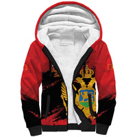 Custom Montenegro Football Sherpa Hoodie Hrabri Sokoli Grunge Style
