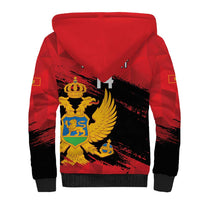 Custom Montenegro Football Sherpa Hoodie Hrabri Sokoli Grunge Style