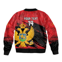 Custom Montenegro Football Sleeve Zip Bomber Jacket Hrabri Sokoli Grunge Style