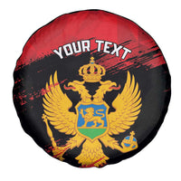 Custom Montenegro Football Spare Tire Cover Hrabri Sokoli Grunge Style