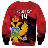 Custom Montenegro Football Sweatshirt Hrabri Sokoli Grunge Style