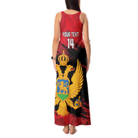 Custom Montenegro Football Tank Maxi Dress Hrabri Sokoli Grunge Style