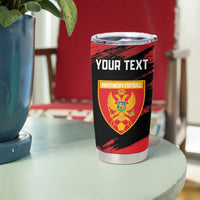 Custom Montenegro Football Tumbler Cup Hrabri Sokoli Grunge Style