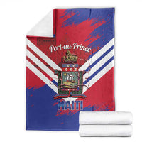 Port-au-Prince Haiti Blanket Potoprens Coat of arms Grunge Vibes