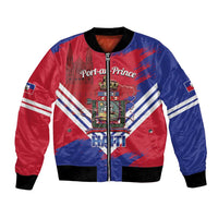 Port-au-Prince Haiti Bomber Jacket Potoprens Coat of arms Grunge Vibes