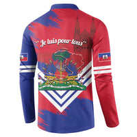 Port-au-Prince Haiti Button Sweatshirt Potoprens Coat of arms Grunge Vibes