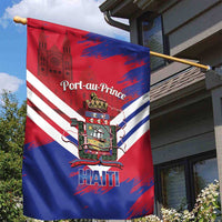 Port-au-Prince Haiti Garden Flag Potoprens Coat of arms Grunge Vibes