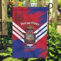 Port-au-Prince Haiti Garden Flag Potoprens Coat of arms Grunge Vibes