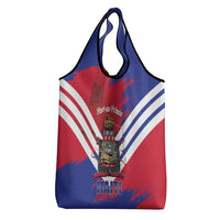 Port-au-Prince Haiti Grocery Bag Potoprens Coat of arms Grunge Vibes
