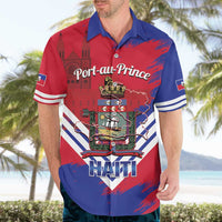 Port-au-Prince Haiti Hawaiian Shirt Potoprens Coat of arms Grunge Vibes
